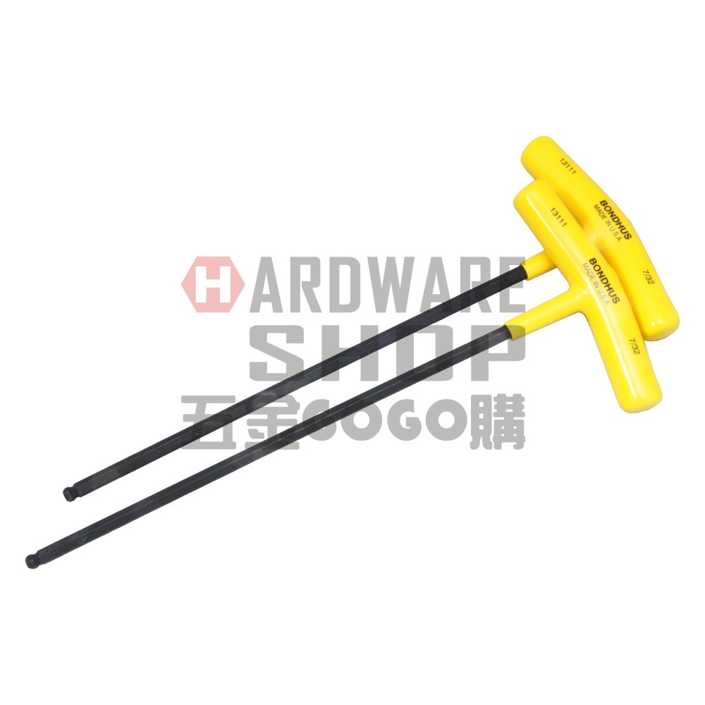 美國 BONDHUS 英制 13111 7/32 T型 超長 球型 六角板手 球頭 六角扳手-細節圖4
