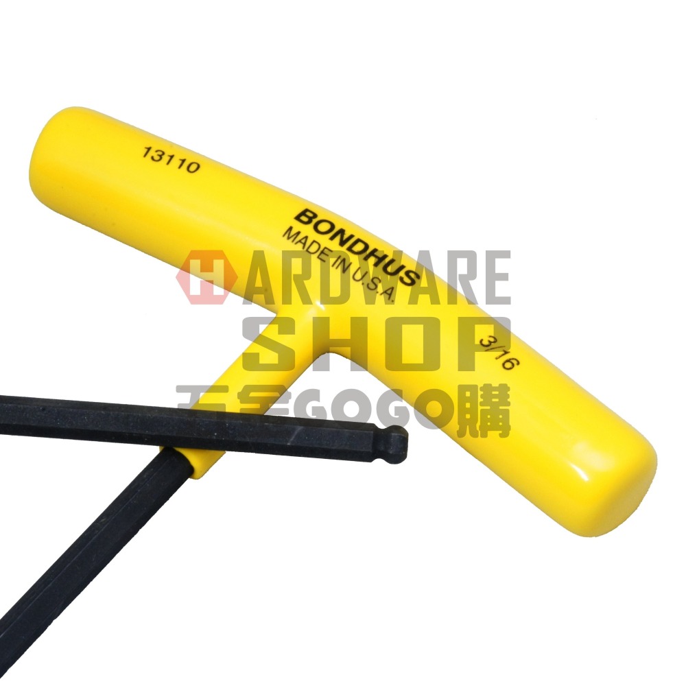 美國 BONDHUS 英制 13110 3/16 T型 超長 球型 六角板手 球頭 六角扳手-細節圖5