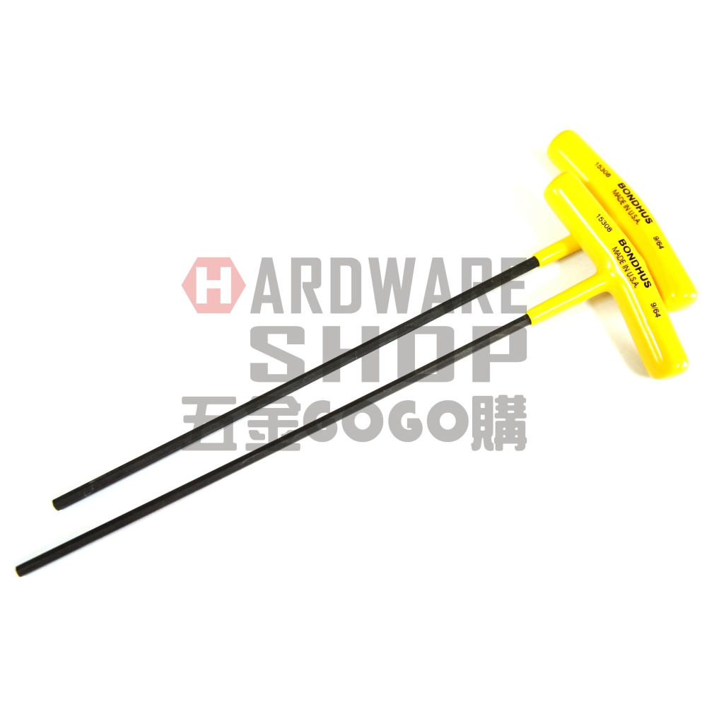 美國 BONDHUS 英制 15308 9/64 T型 超長 六角板手 六角扳手-細節圖3