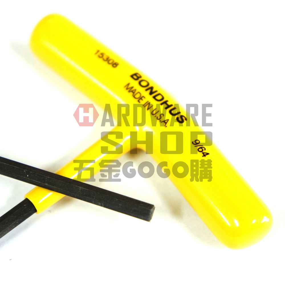 美國 BONDHUS 英制 15308 9/64 T型 超長 六角板手 六角扳手-細節圖4