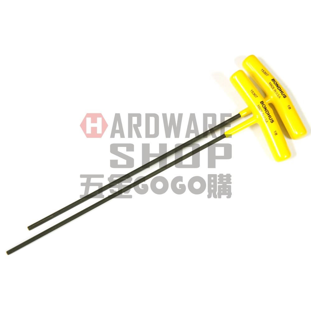 美國 BONDHUS 英制 15307 1/8 T型 超長 六角板手 六角扳手-細節圖3