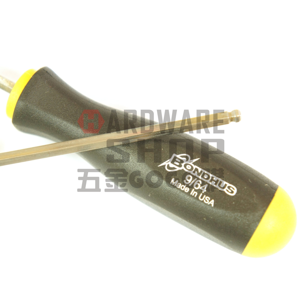 美國 BONDHUS 英制 16608 9/64 白金 六角起子 球型 六角板手 球頭 六角扳手-細節圖3