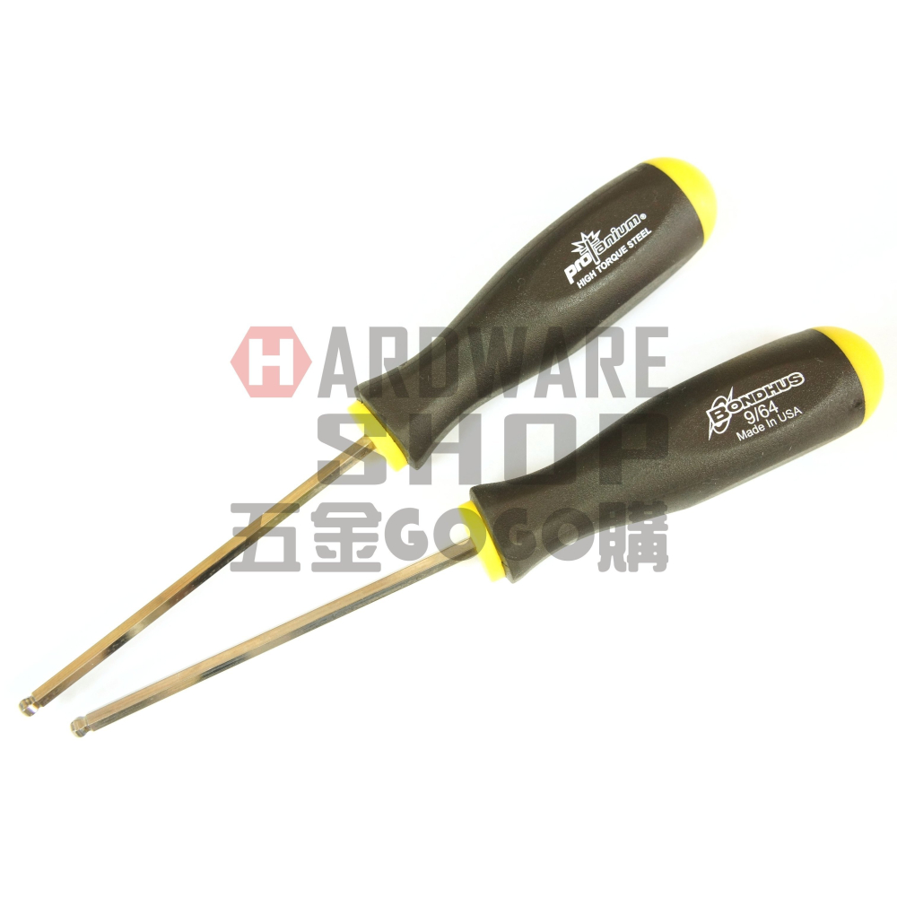 美國 BONDHUS 英制 16608 9/64 白金 六角起子 球型 六角板手 球頭 六角扳手-細節圖5