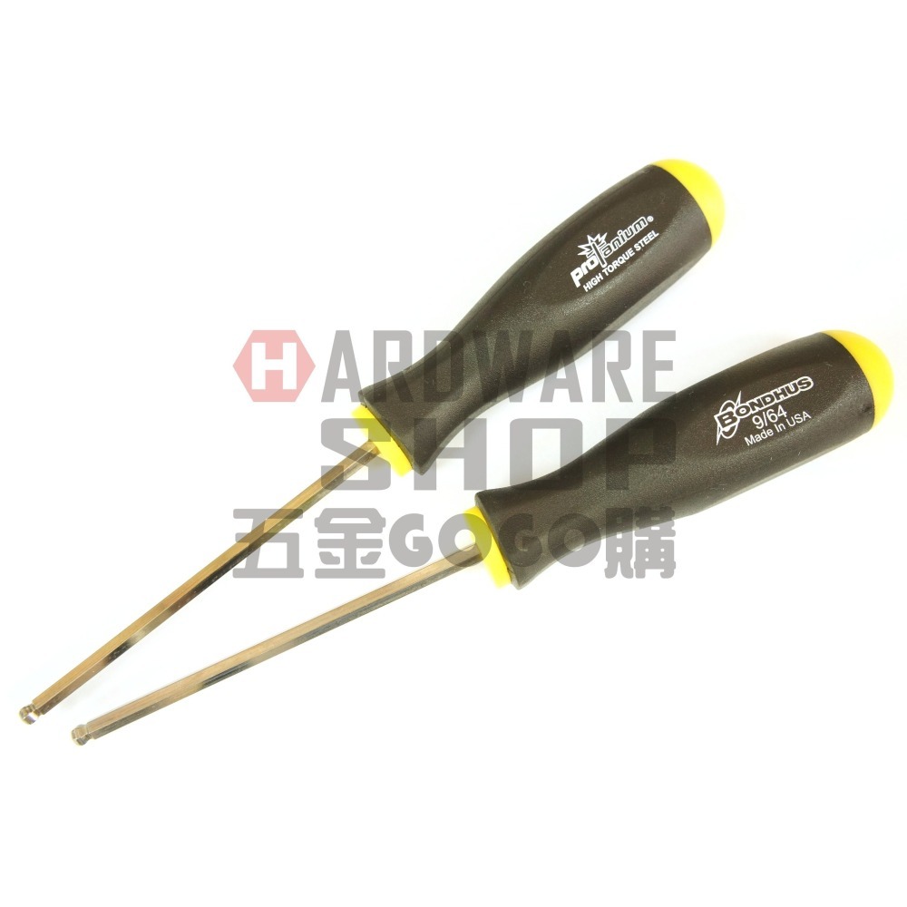 美國 BONDHUS 英制 16608 9/64 白金 六角起子 球型 六角板手 球頭 六角扳手-細節圖5