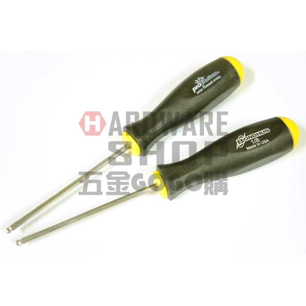 美國 BONDHUS 英制 16607 1/8 白金 六角起子 球型 六角板手 球頭 六角扳手-細節圖5