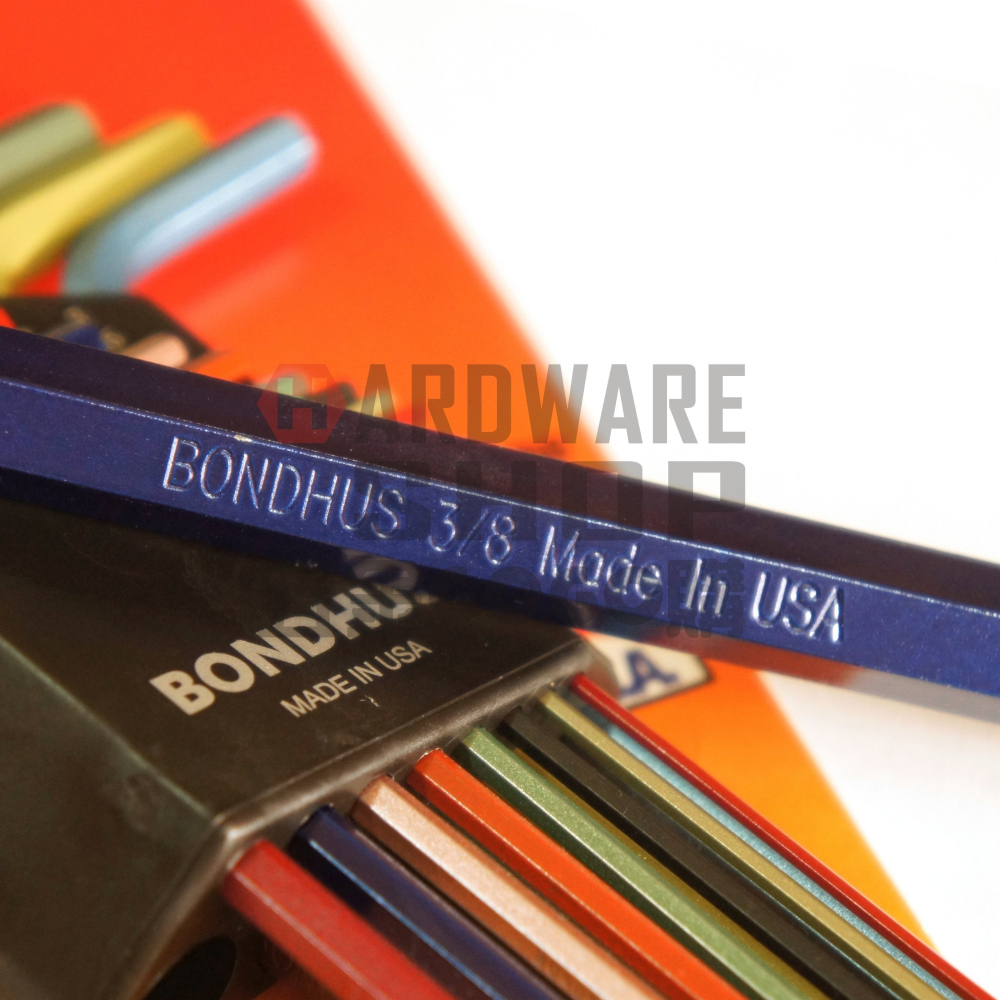 美國 BONDHUS 英制 69637 13支組 彩色 球型 六角板手 球頭 六角扳手-細節圖4