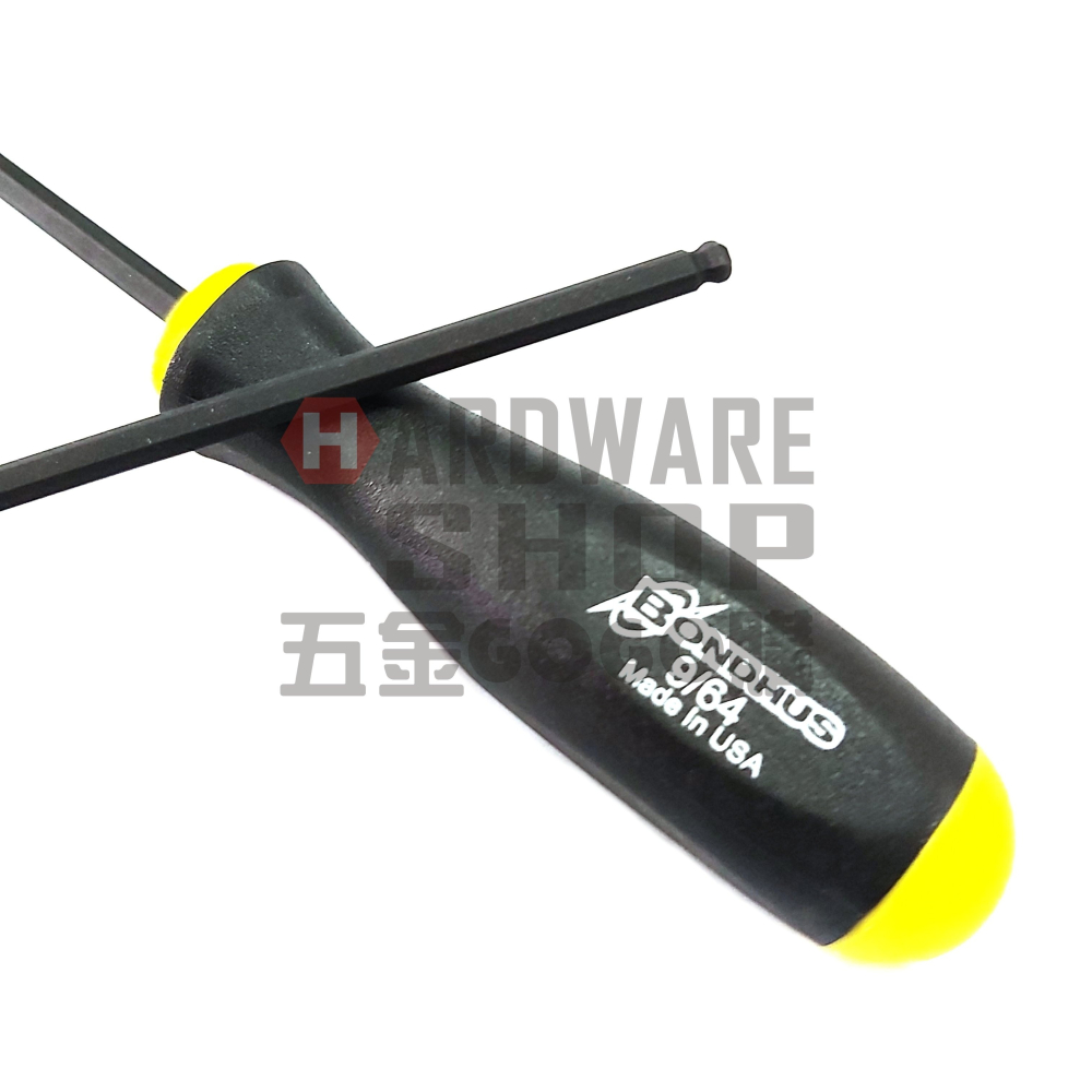 美國 BONDHUS 英制 10608 9/64 六角起子 球型 六角板手 球頭 六角扳手-細節圖4