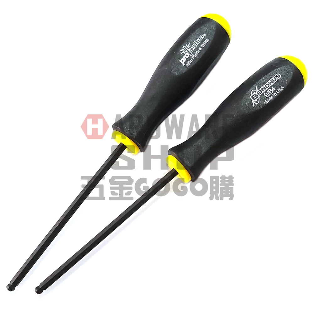 美國 BONDHUS 英制 10608 9/64 六角起子 球型 六角板手 球頭 六角扳手-細節圖6