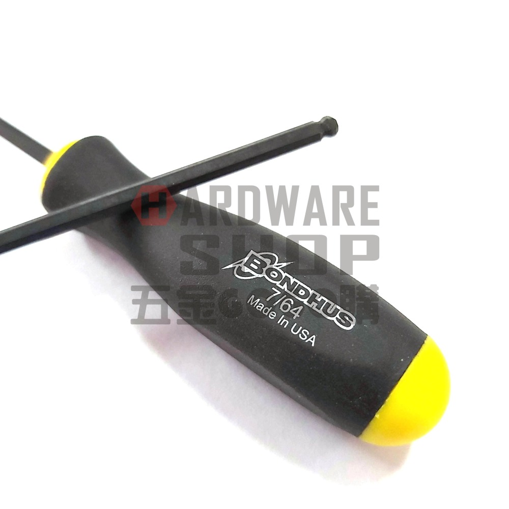 美國 BONDHUS 英制 10606 7/64 六角起子 球型 六角板手 球頭 六角扳手-細節圖4