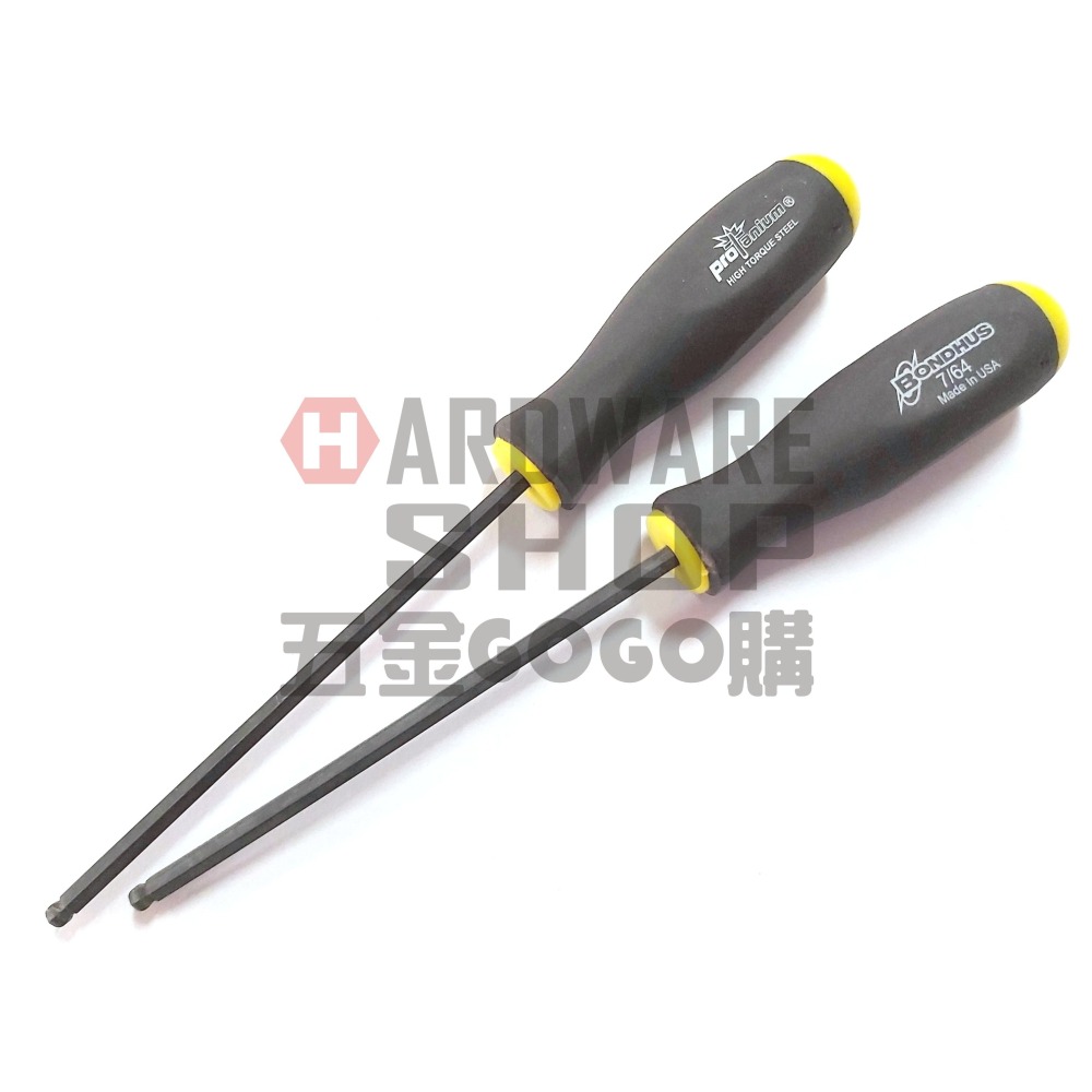 美國 BONDHUS 英制 10606 7/64 六角起子 球型 六角板手 球頭 六角扳手-細節圖6
