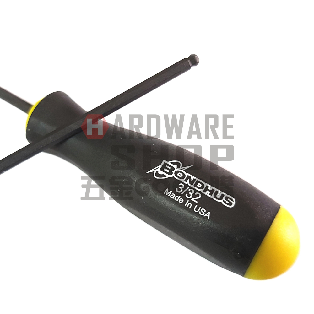 美國 BONDHUS 英制 10605 3/32 六角起子 球型 六角板手 球頭 六角扳手-細節圖4