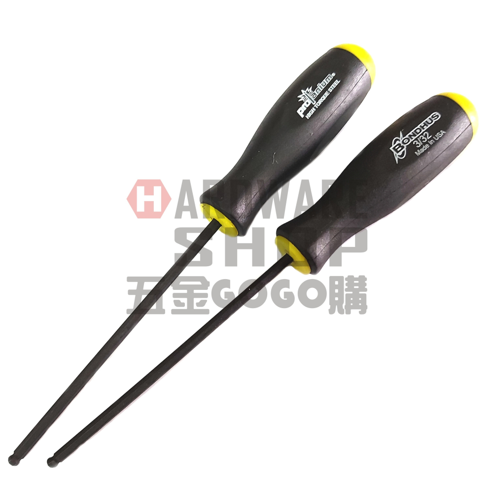 美國 BONDHUS 英制 10605 3/32 六角起子 球型 六角板手 球頭 六角扳手-細節圖6
