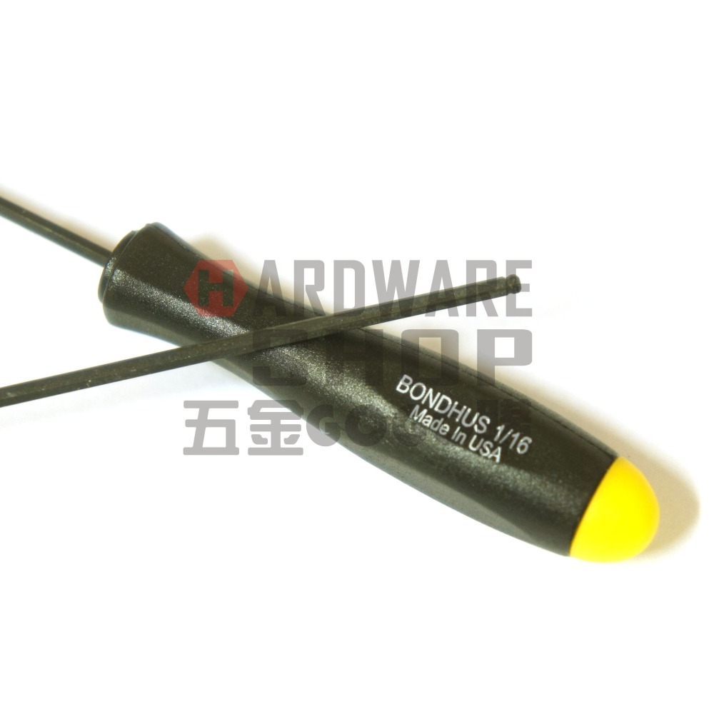 美國 BONDHUS 英制 10603 1/16 六角起子 球型 六角板手 球頭 六角扳手-細節圖4