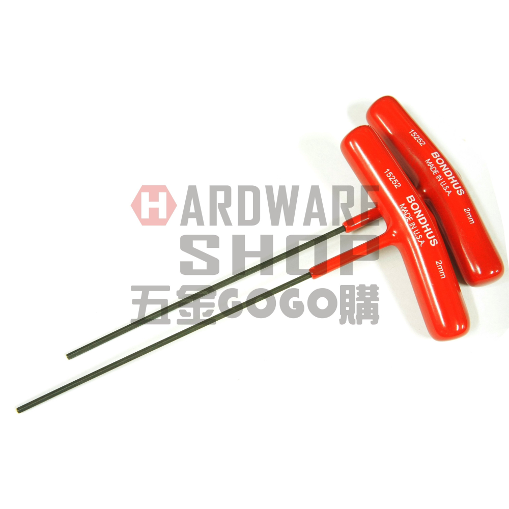 美國 BONDHUS 公制 15252 2.0 mm T型 六角板手 六角扳手 2mm-細節圖3