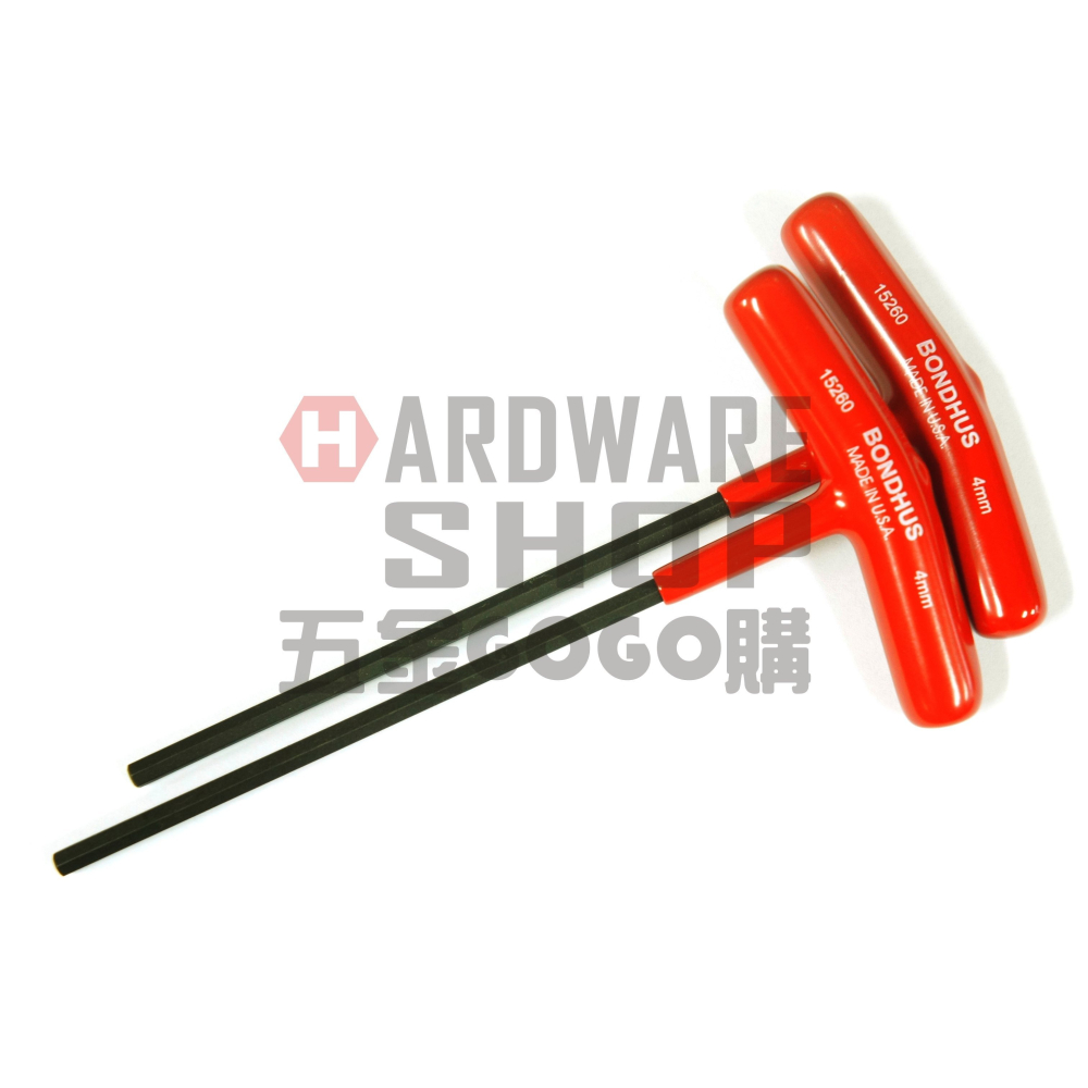 美國 BONDHUS 公制 15260 4.0 mm T型 六角板手 六角扳手 4mm-細節圖3