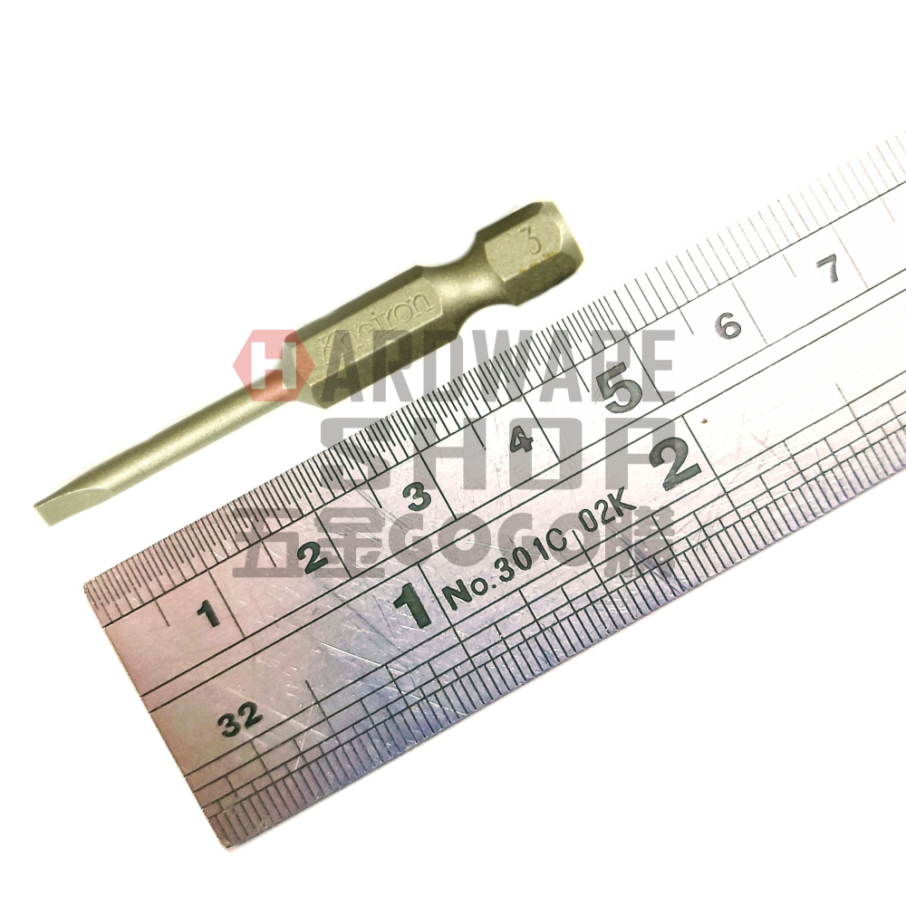 單頭 起子頭 一字 3.0 × 50 L 車修一字起子頭 0.5×3.0 50 mm-細節圖2