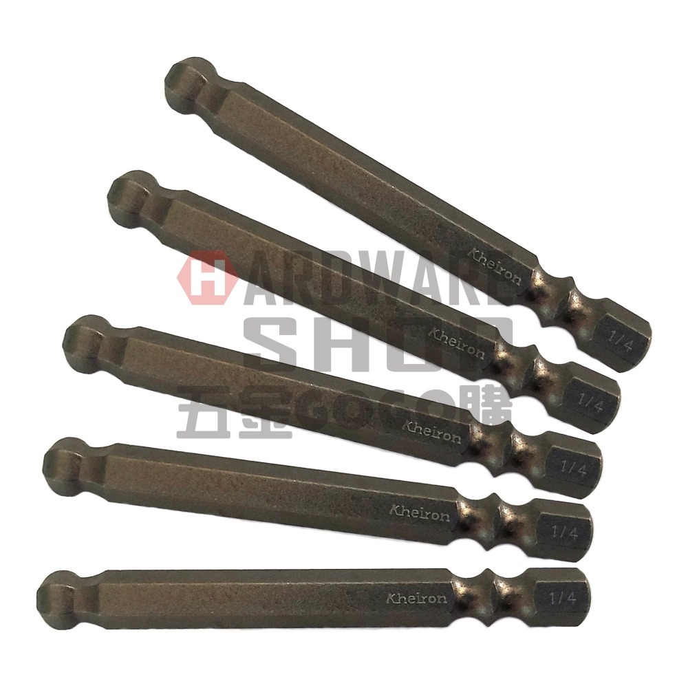 六角 球型 起子頭 英制 1/4 × 65L 球頭 六角起子 六角板手 六角扳手 1/4＂ × 65 mm-細節圖3