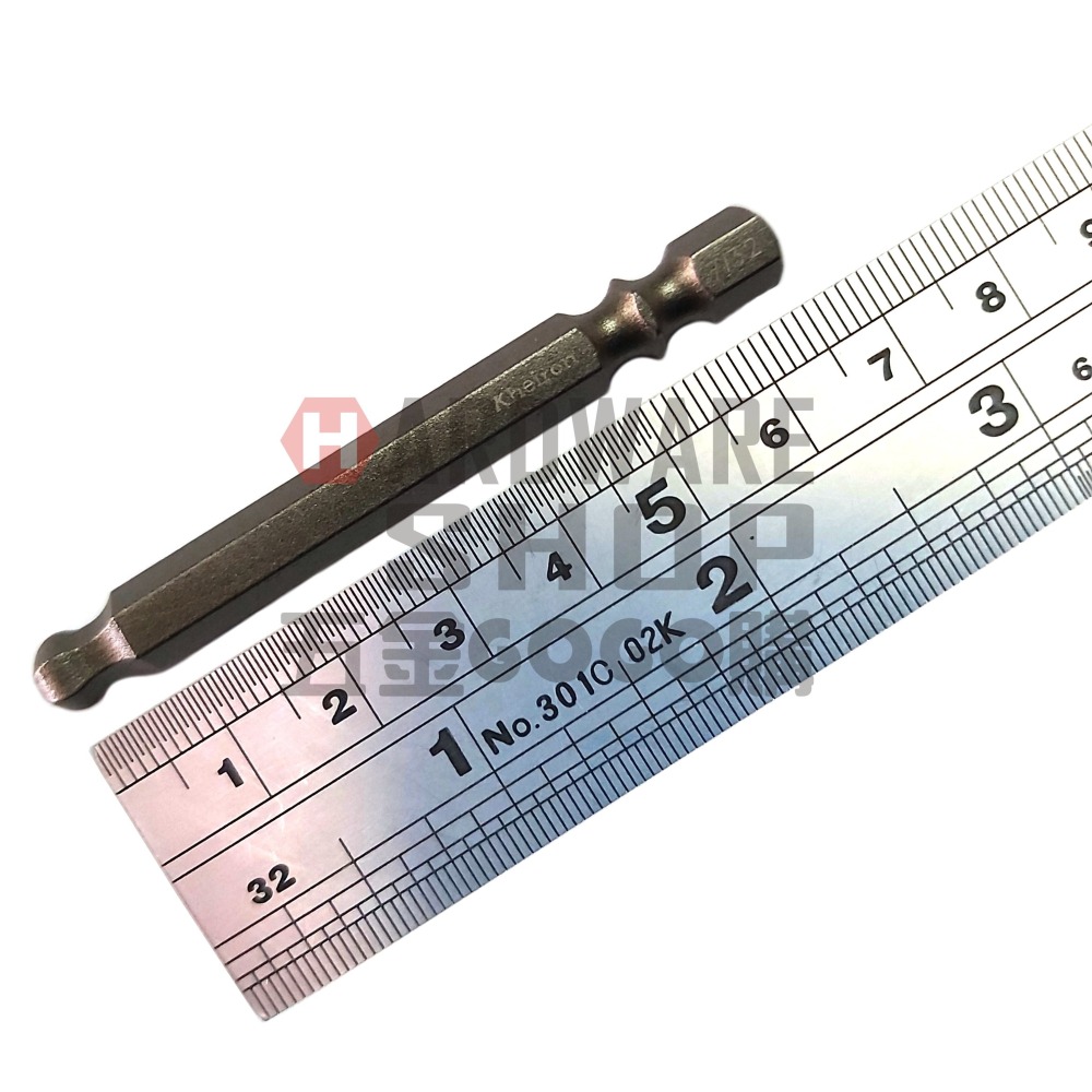 六角 球型 起子頭 英制 7/32 × 65L 球頭 六角起子 六角板手 六角扳手 7/32＂ × 65 mm-細節圖2