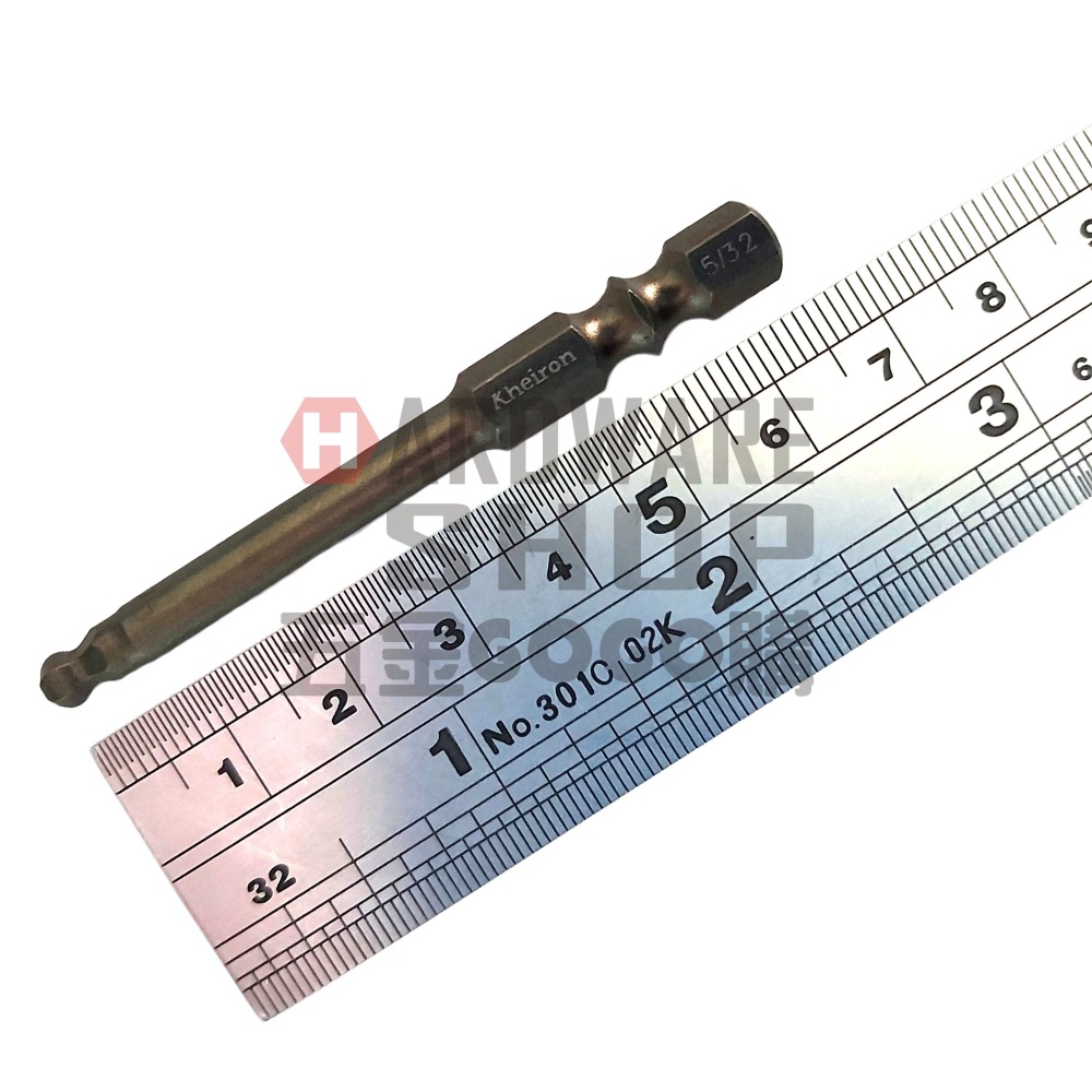 六角 球型 起子頭 英制 5/32 × 65L 車修 球頭 六角起子 六角板手 六角扳手 5/32＂ × 65 mm-細節圖2