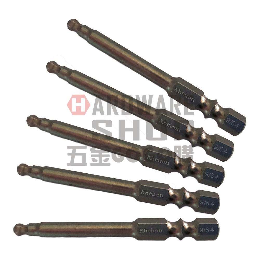 六角 球型 起子頭 英制 9/64 × 65L 車修 球頭 六角起子 六角板手 六角扳手 9/64＂ × 65 mm-細節圖3