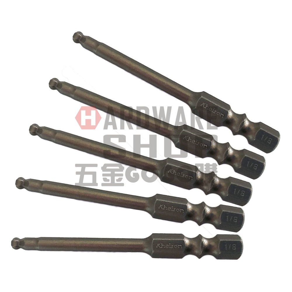 六角 球型 起子頭 英制 1/8 × 65L 車修 球頭 六角起子 六角板手 六角扳手 1/8＂ × 65 mm-細節圖3