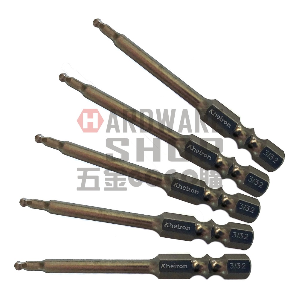 六角 球型 起子頭 英制 3/32 × 65L 車修 球頭 六角起子 六角板手 六角扳手 3/32＂ × 65 mm-細節圖3