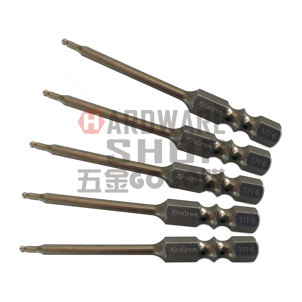 六角 球型 起子頭 英制 1/16 × 65L 車修 球頭 六角起子 六角板手 六角扳手 1/16＂ × 65 mm-細節圖3