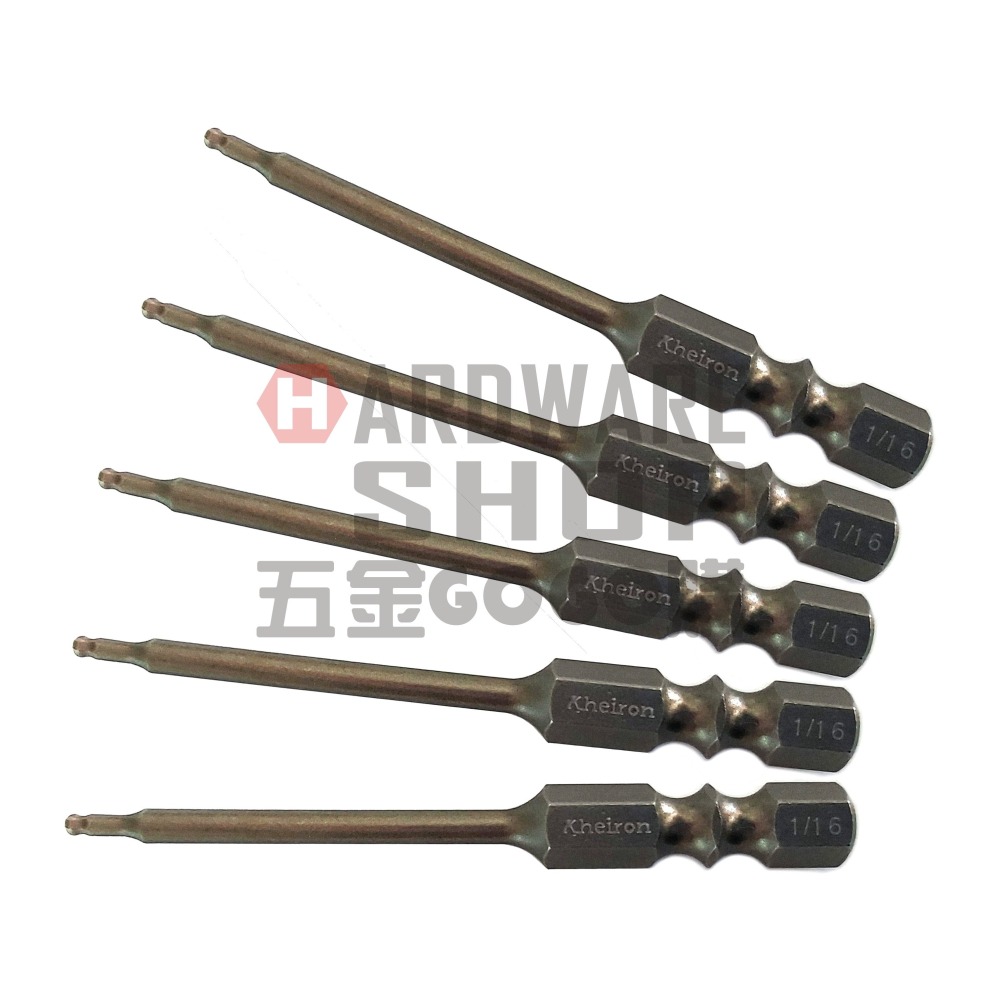 六角 球型 起子頭 英制 1/16 × 65L 車修 球頭 六角起子 六角板手 六角扳手 1/16＂ × 65 mm-細節圖3