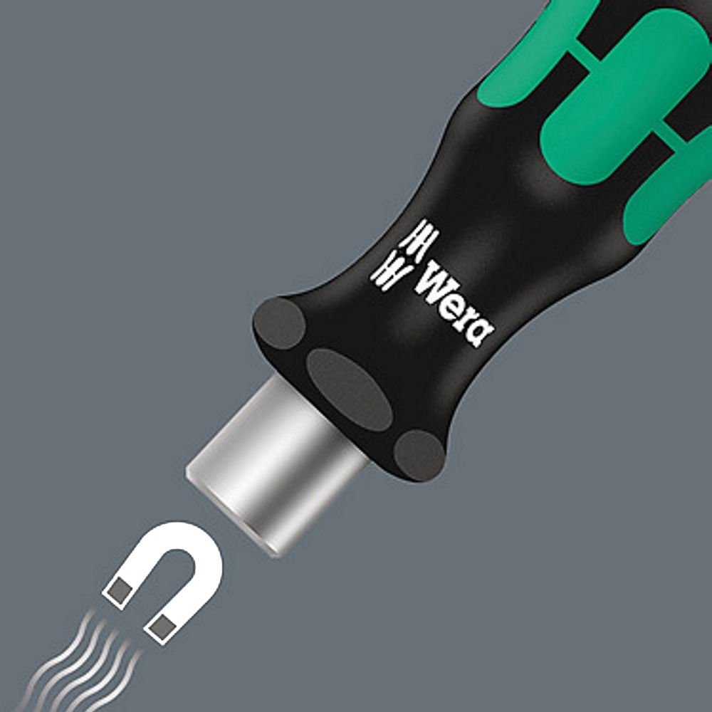 德國 WERA 813 bits-handhalter 1/4＂ 附磁 起子頭 起子 把手 051274 78 mmL-細節圖5
