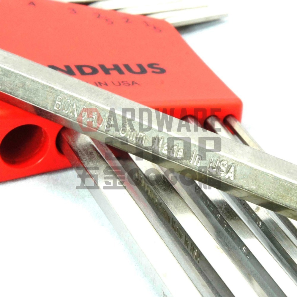 美國 BONDHUS 公制 7支組 17092 白金 球型 六角板手 球頭 六角扳手-細節圖3