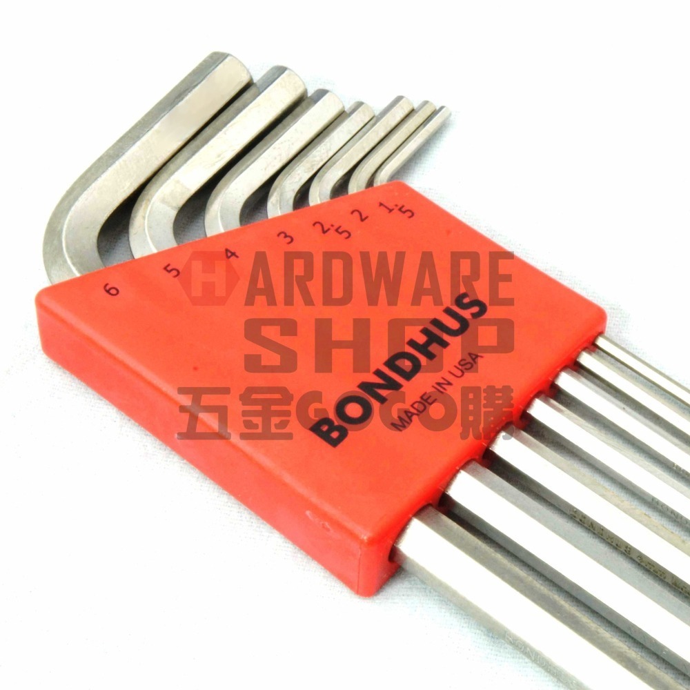 美國 BONDHUS 公制 7支組 17092 白金 球型 六角板手 球頭 六角扳手-細節圖4