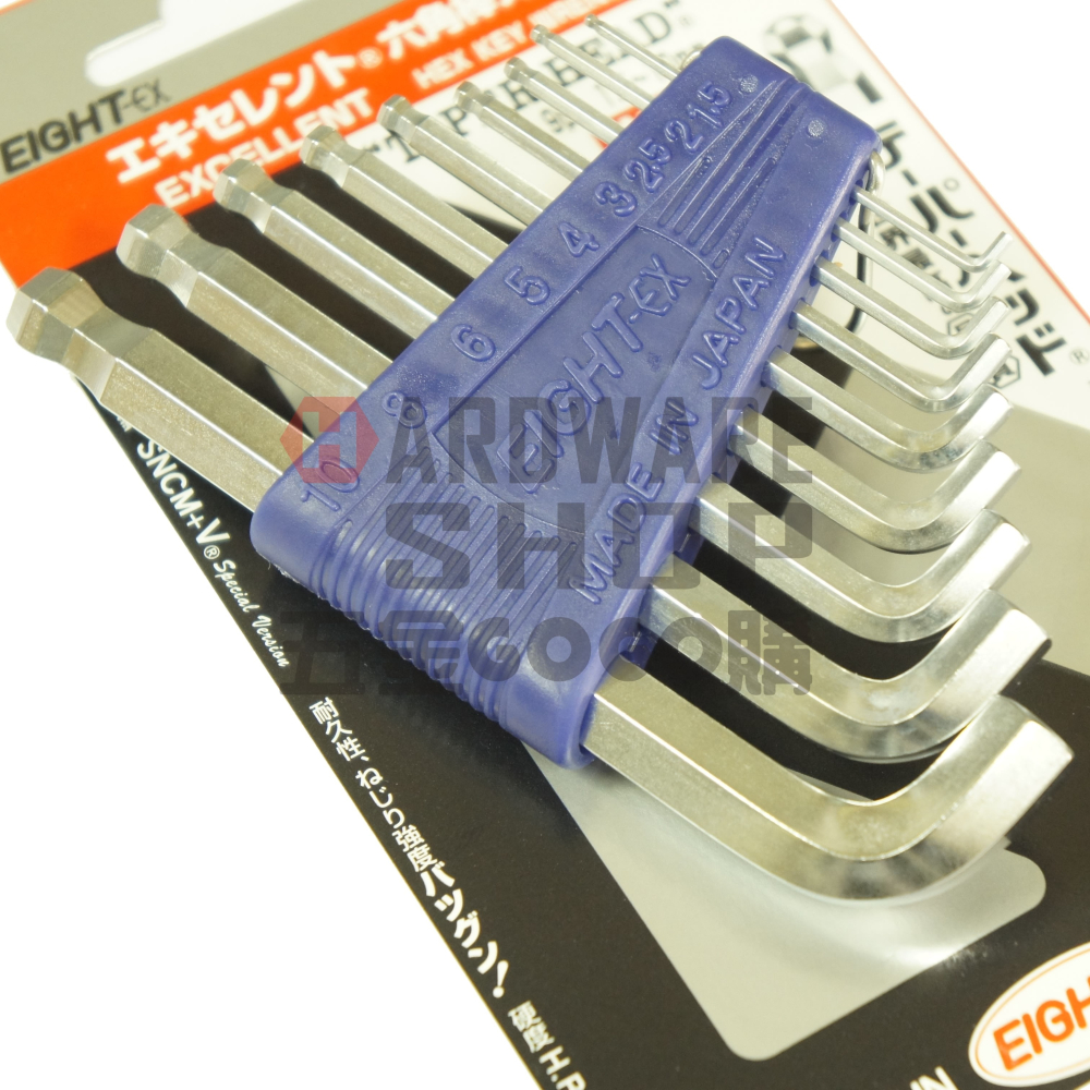 日本 EIGHT 公制 TTR-1.5 白金 多角 球型 短頭 標準 六角板手 1.5 mm 球頭 六角扳手TTR1.5-細節圖6