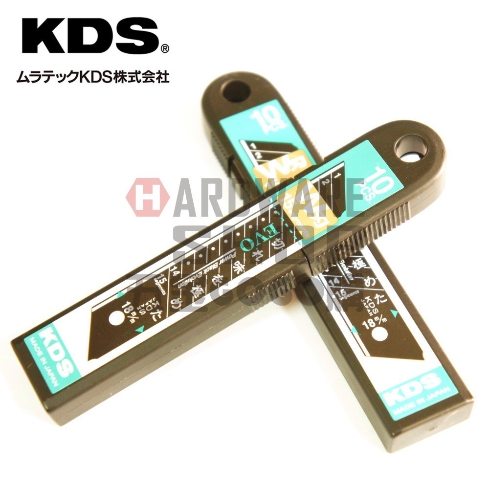 日本 KDS 鋭黒刃 EVO LB-10BWZ W刃 黑刃 美工刀 美工刀片 1盒10片入 LB10BWZ-細節圖3