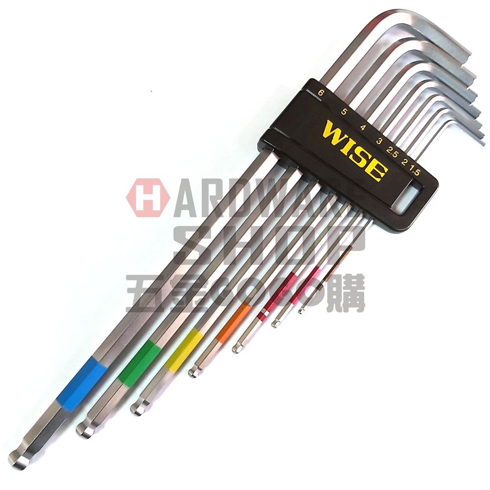 日本 WISE 公制 SBL-700 S 7支組 彩色 球型 六角板手 球頭 六角扳手 SBL700S-細節圖4