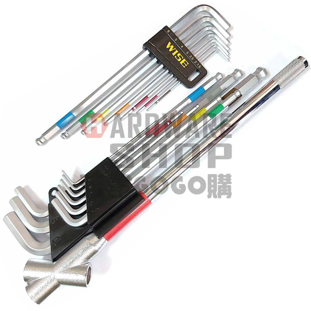 日本 WISE 公制 SBL-700 S 7支組 彩色 球型 六角板手 球頭 六角扳手 SBL700S-細節圖6