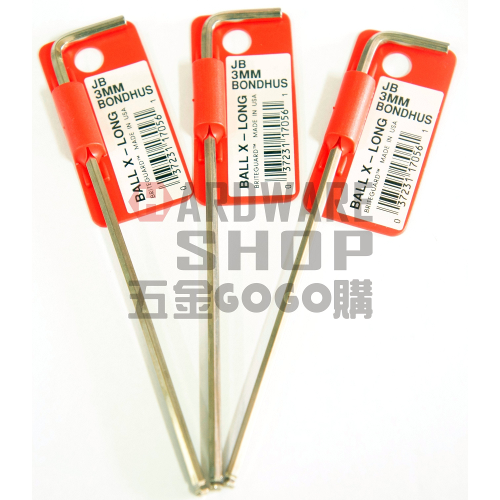 美國 BONDHUS 公制 3.0 mm 17056 白金 球型 六角板手 3mm 球頭 六角扳手-細節圖3