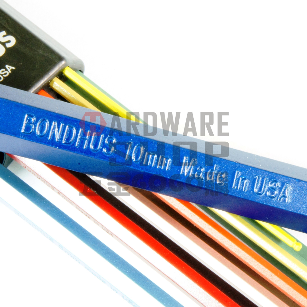 美國 BONDHUS 公制 9支組 69699 彩色 球型 六角板手 球頭 六角扳手-細節圖3