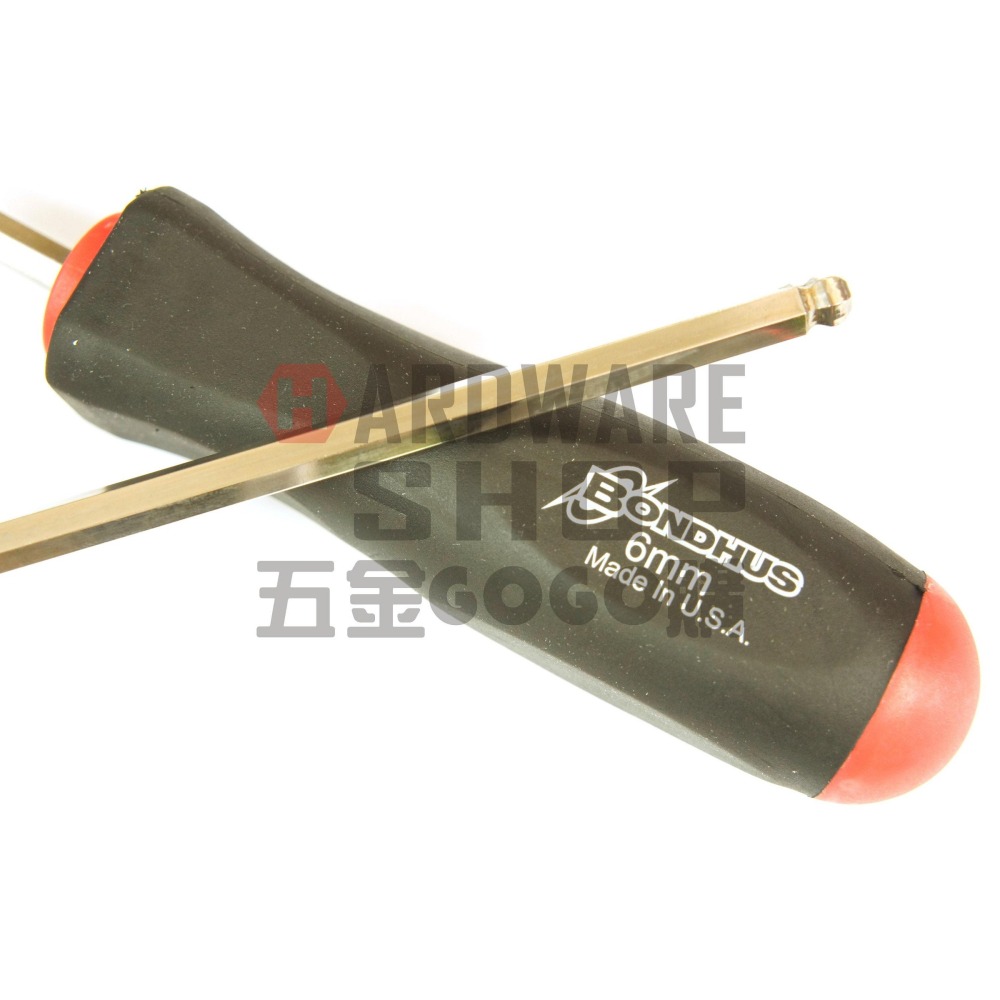 美國 BONDHUS 公制 6.0 mm 16668 白金 六角起子 球型 六角板手 球頭 六角扳手 6mm-細節圖4