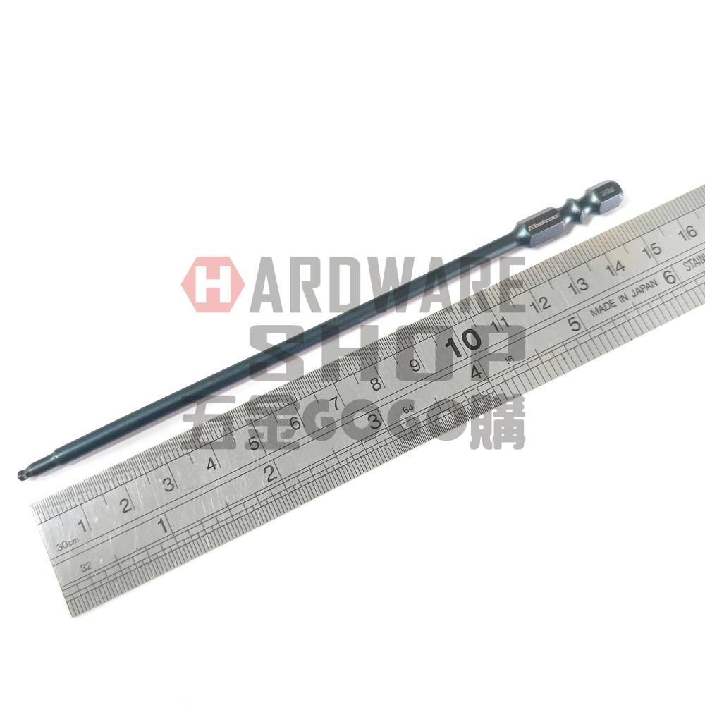 六角 球型 起子頭 英制 3/32 × 150L 車修 球頭 六角起子 六角板手 六角扳手 3/32＂ × 150 mm-細節圖2