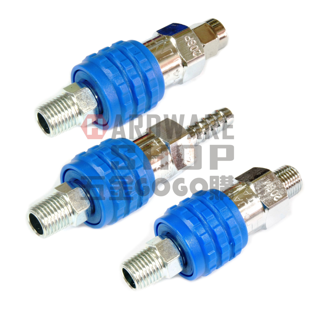 台灣製造 鋼質 單手 20 SP 氣動 快速接頭 母 5x8 PU管 用-細節圖4