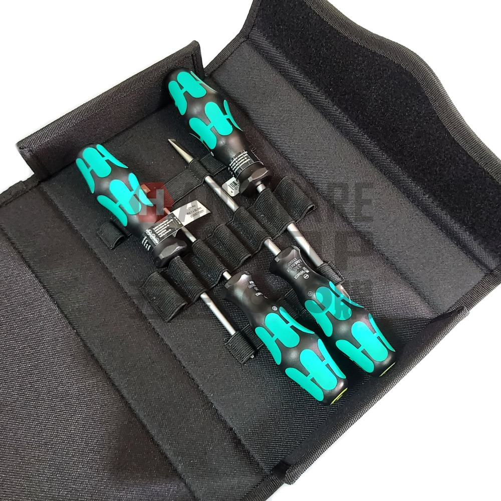 德國 WERA 防滑牙起子 300/4 快閃超值套裝 起子組 4支組 工具組 含帆布工具包 限量是殘酷的-細節圖2