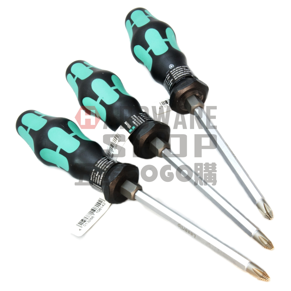 德國 WERA 350 SK 防滑牙 六角軸 十字起子 PH2 × 150 008754 強力六角起子-細節圖3