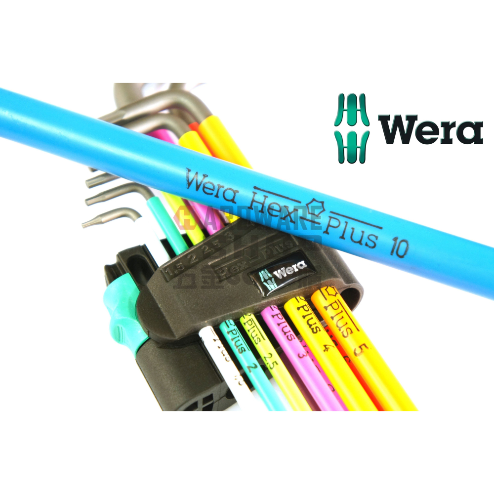 德國 WERA 950 SPKL/9 SM 073593 彩色 球型 六角 板手組 公制 9支組-細節圖4
