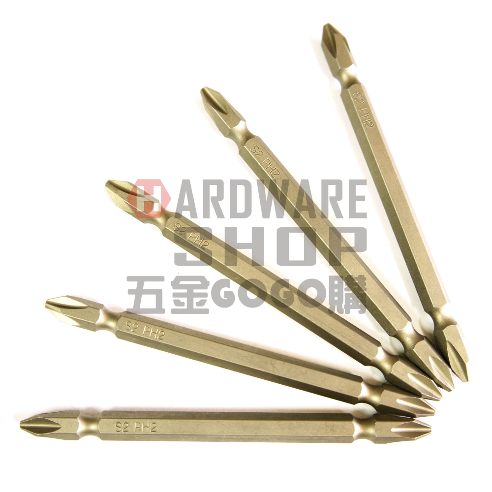 電動 氣動 雙頭 起子頭 十字 PH2 × 100L 10支/包 優惠價 #2*100mm-細節圖2