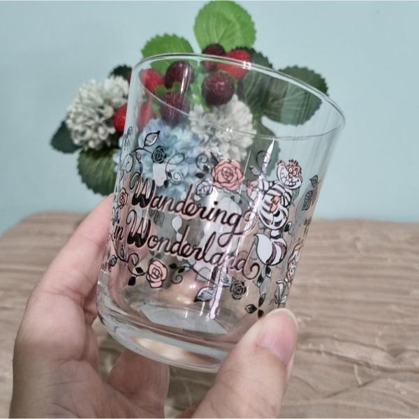 日本製迪士尼愛麗絲夢遊仙境Alice in wonderland玻璃杯茶杯水杯石塚硝子-細節圖2