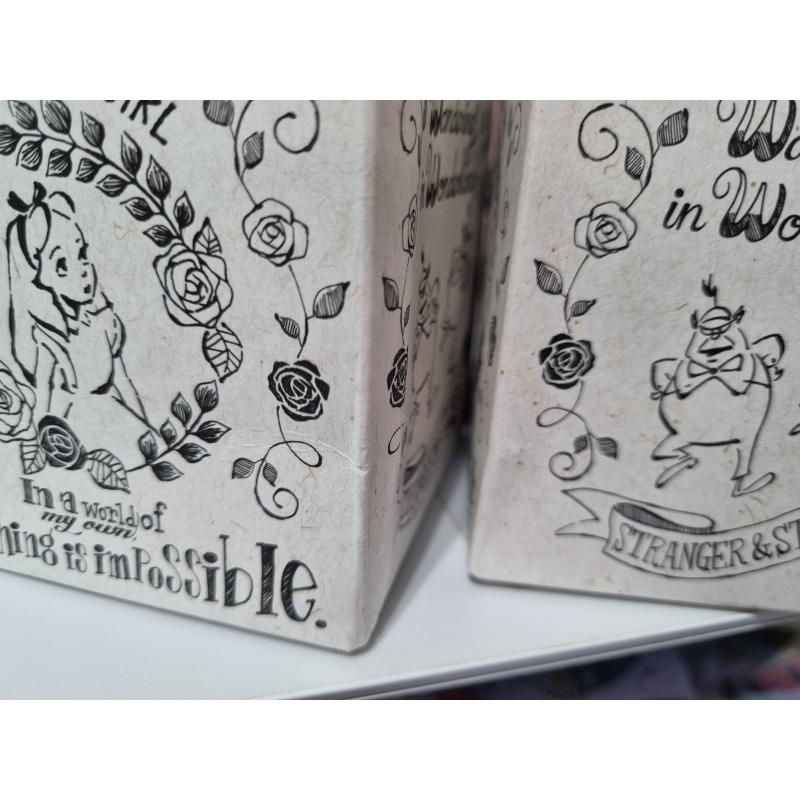日本製迪士尼愛麗絲夢遊仙境Alice in wonderland玻璃杯茶杯水杯石塚硝子-細節圖5