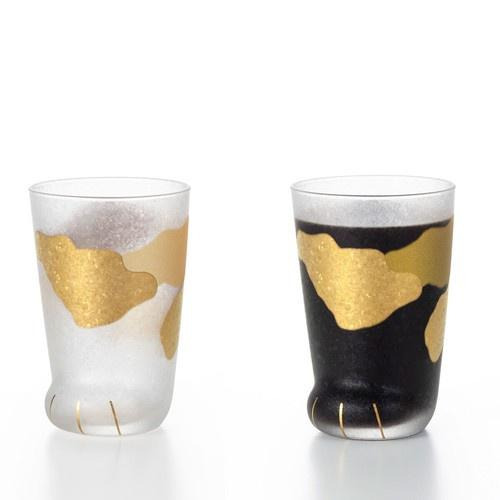 日本製coconeco燙金貓腳玻璃杯水杯 送禮生日禮物交換禮物母親節-細節圖2