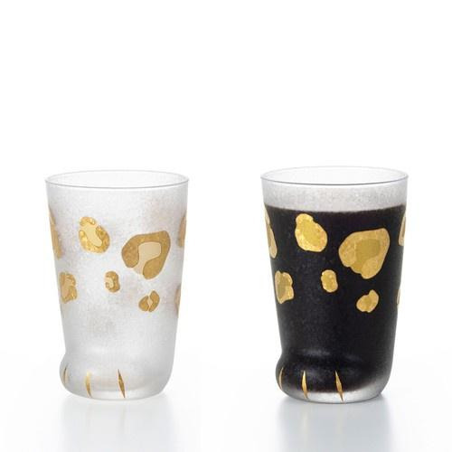 日本製coconeco燙金貓腳玻璃杯水杯 送禮生日禮物交換禮物母親節-細節圖4