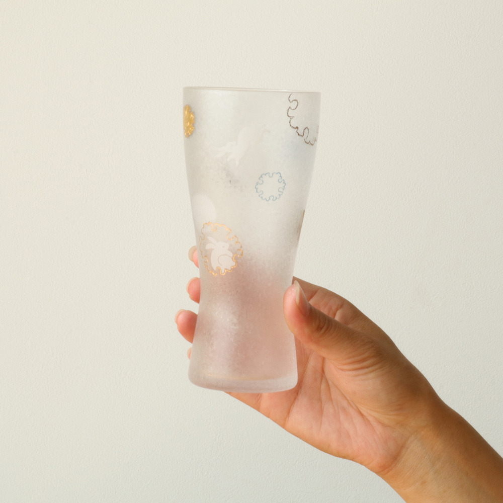 日本製造石塚硝子 雪兔玻璃對杯310ml啤酒杯beer glass 母親節生日禮物交換禮物年節禮盒-細節圖3