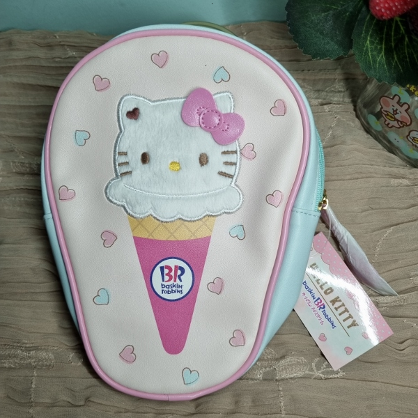 日本31冰淇淋×三麗鷗Hello Kitty聯名 皮革小收納包 2016-細節圖2